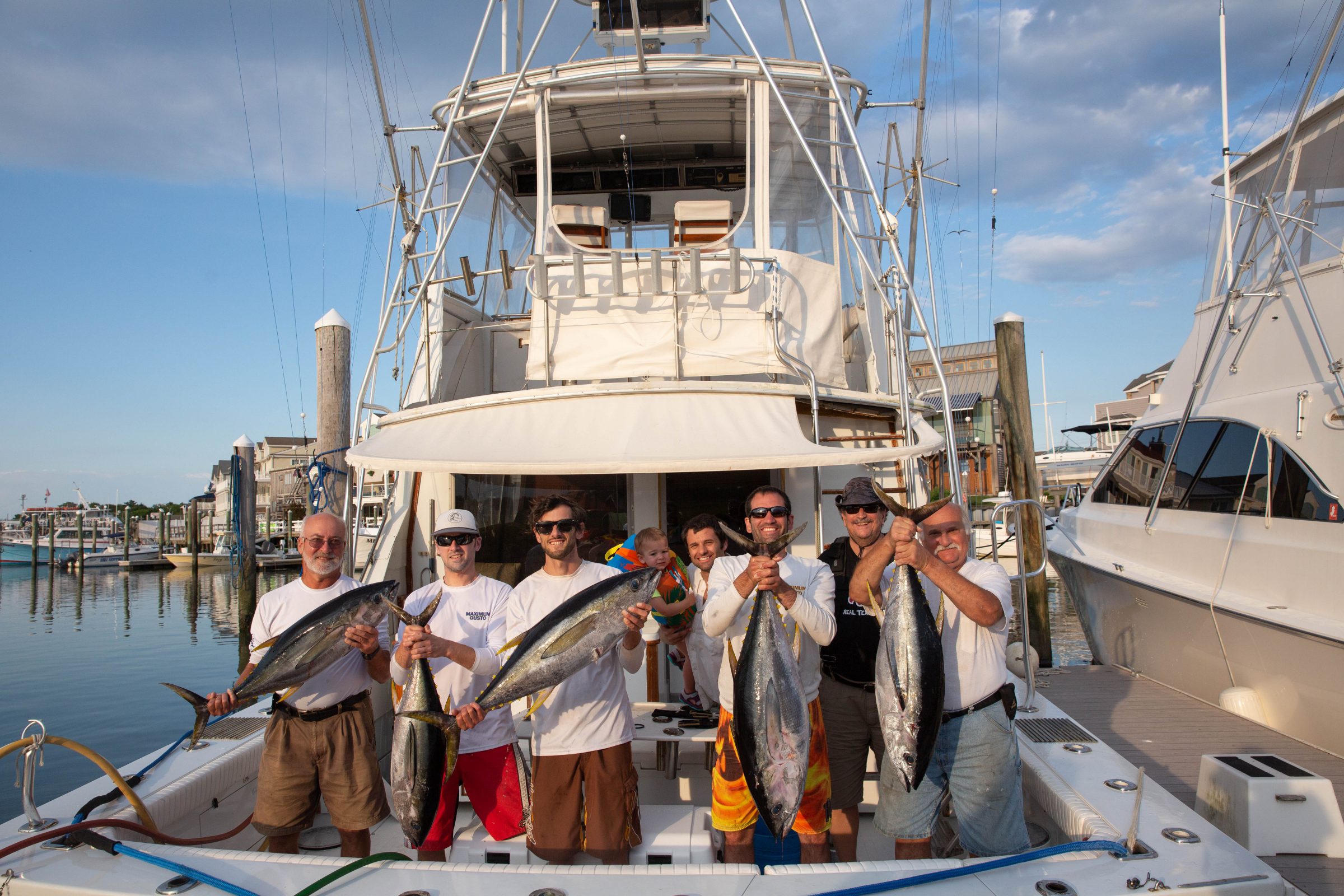 yellowfin tuna at dock